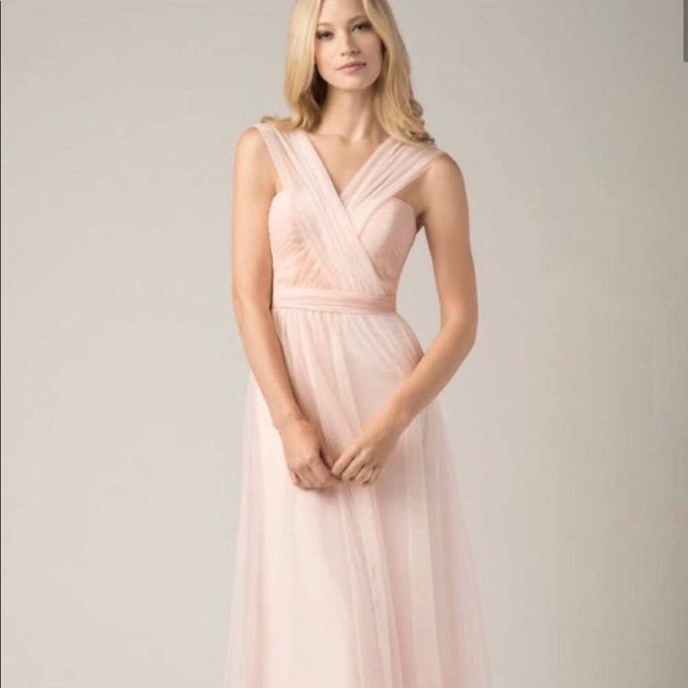 Watters Too light pink dress size 6 hemmed